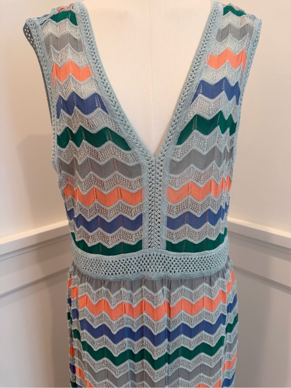 Vintage Missoni Zig Zag Pattern Maxi Dress - Picture 5 of 8